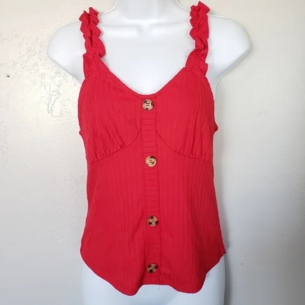 No boundaries red Sleeveless tank top Size xs NWT